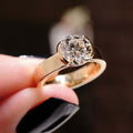 Bezel Set 1.58 Ct Round Brilliant Cut Moissanite Engagement Ring