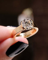 Bezel Set 1.58 Ct Round Brilliant Cut Moissanite Engagement Ring