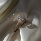 3.55 Ct Radiant Cut Moissanite Engagement Ring