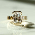 Scissor Cut 3.58 Ct Moissanite Engagement Ring