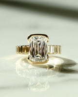Scissor Cut 3.58 Ct Moissanite Engagement Ring