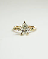 3 CT Pear Cut Moissanite Engagement Ring