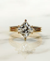 1.74 Ct Princess Cut Moissanite Engagement Ring