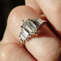 1.81 Ct Hexagon Cut Moissanite Engagement Ring