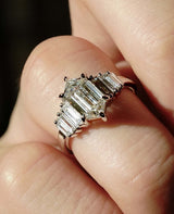 1.81 Ct Hexagon Cut Moissanite Engagement Ring