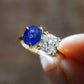 Toi Et Moi 1.70 Ct Cushion & Oval Cut Moissanite Engagement Ring