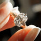 Old Mine 2.96 Ct Cushion Cut Moissanite Engagement Ring