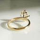 Old Mine 2.96 Ct Cushion Cut Moissanite Engagement Ring