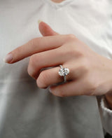 3.50 Ct Oval Cut Moissanite Engagement Ring