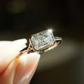 Bezel 2.48 Ct Radiant Cut Moissanite Engagement Ring