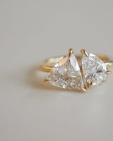 Pear & Trillion 2.69 Ct Elongated Pear Cut Moissanite Engagement Ring