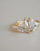 Pear & Trillion 2.69 Ct Elongated Pear Cut Moissanite Engagement Ring