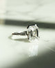 Bezel Set 3.40 Ct Emerald Cut Moissanite Engagement Ring