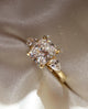 Three Stone 2 Ct Cushion Cut Moissanite Engagement Ring