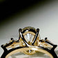Three Stone 3 Ct Oval Cut Moissanite Engagement Ring