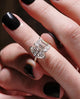 Toi Et Moi 4.88 Ct Marquise & Emerald Cut Moissanite Engagement Ring,