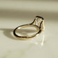 Bezel Set 2.96 Ct Emerald Cut Moissanite Engagement Ring
