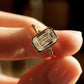 Bezel Set 2.96 Ct Emerald Cut Moissanite Engagement Ring