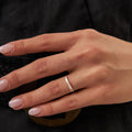 Baguettes Half eternity Moissanite Wedding Band