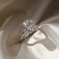 Bezel Set 3 Ct Emerald Cut Moissanite Engagement Ring