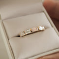 5x3 mm Emerald Cut Wedding Band Women Moissanite Band