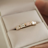 5x3 mm Emerald Cut Wedding Band Women Moissanite Band