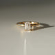 0.77 Ct Emerald Cut Moissanite Engagement Ring