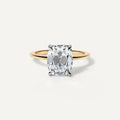 3.02 Ct Old Mine Cushion Cut Moissanite Engagement Ring
