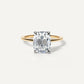 3.02 Ct Old Mine Cushion Cut Moissanite Engagement Ring