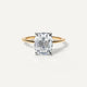 3.02 Ct Old Mine Cushion Cut Moissanite Engagement Ring
