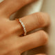 Slanted Marquise & Round Moissanite Wedding Band