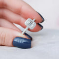 1.50 Ct Emerald Cut Moissanite Engagement Ring