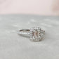 1.50 Ct Emerald Cut Moissanite Engagement Ring