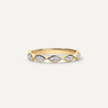 0.70 CT Pear Moissanite Wedding Band Women Moissanite Band