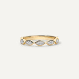 0.70 CT Pear Moissanite Wedding Band Women Moissanite Band