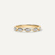 0.70 CT Pear Moissanite Wedding Band Women Moissanite Band