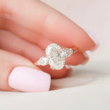 3.50 Ct Oval Cut Moissanite Engagement Ring