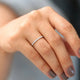 Baguettes Half eternity Moissanite Wedding Band