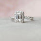 1.50 Ct Emerald Cut Moissanite Engagement Ring