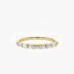 Baguettes Half eternity Moissanite Wedding Band