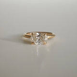 East West 1.60 Ct Oval Cut Moissanite Engagement Ring