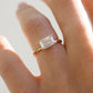 1.54 Ct Emerald Cut Moissanite Engagement Ring