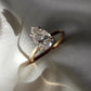 3 CT Pear Cut Moissanite Engagement Ring Anniversary Gift Hidden Halo Ring