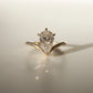 2 Ct Elongated Pear Cut Moissanite Engagement Ring