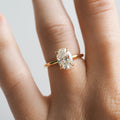 1.60 Ct Oval Cut Moissanite Engagement Ring, Oval Cut Ring