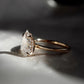 3 CT Pear Cut Moissanite Engagement Ring Anniversary Gift Hidden Halo Ring