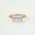 Bezel Set 2 Ct Radiant Cut Moissanite Engagement Ring
