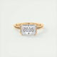 Bezel Set 2 Ct Radiant Cut Moissanite Engagement Ring