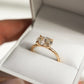 East West 1.60 Ct Oval Cut Moissanite Engagement Ring