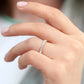 Baguettes Half eternity Moissanite Wedding Band